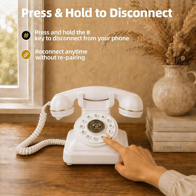 Retro BlueTooth Rotary Phone
